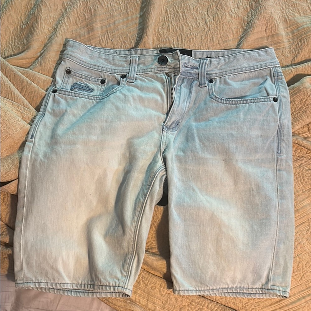 Men's Light Blue Jean Shorts